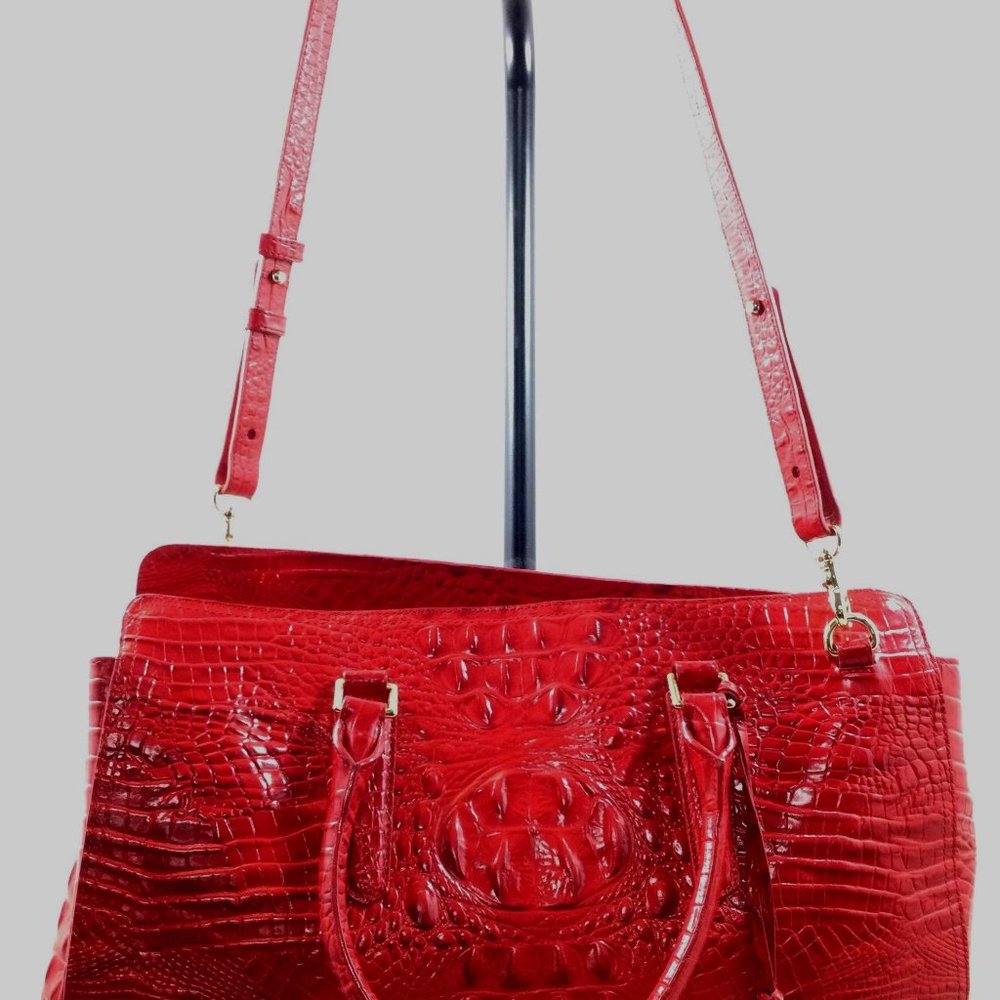 BRAHMIN FINLEY CARRYALL  Carnation Red